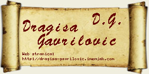 Dragiša Gavrilović vizit kartica